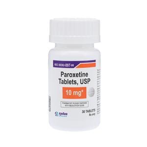 Paroxetine HCl Tablets 10mg Bottle 30/Bottle Each