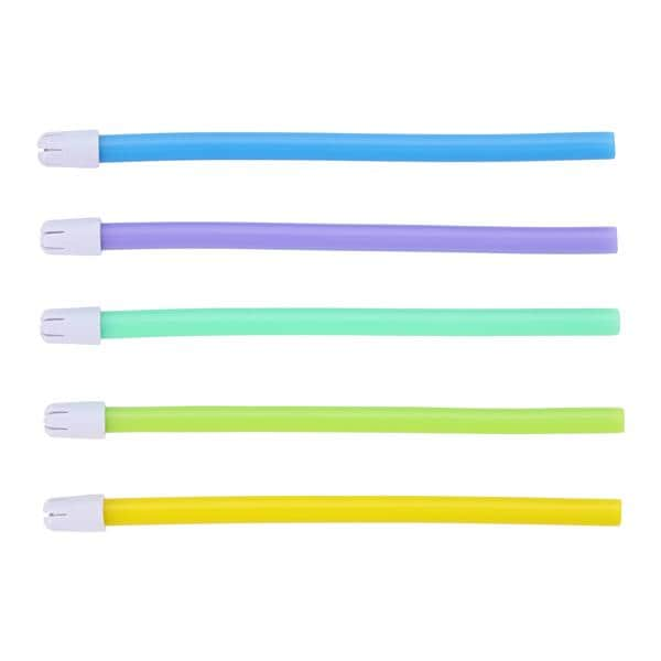 BeeSure Rainbow Saliva Ejectors Assorted White Tip 500/Bx