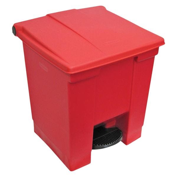 Can Trash Plastic 8gal Red Ea