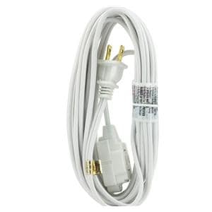 GE Polarized Extension Cord 15' White Ea