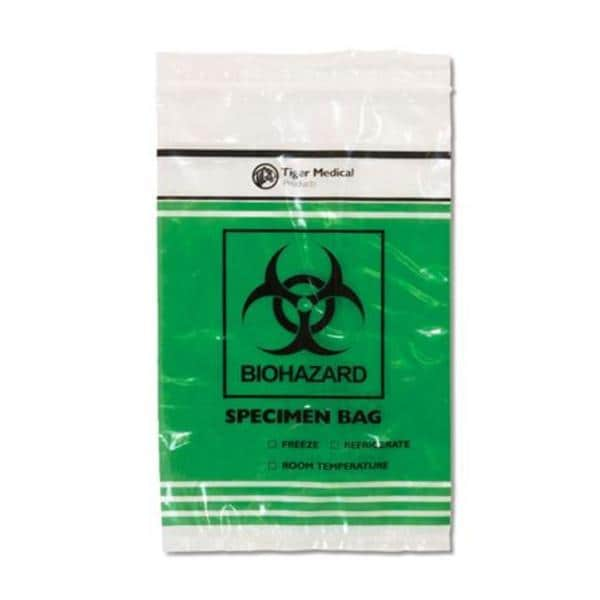 Specimen Bags Green Zipper Lock 1000/Pk