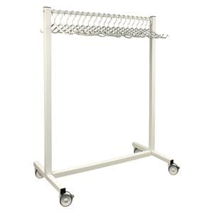 Apron Rack White Steel 25x48-1/2x59" With 20 Hangers Ea