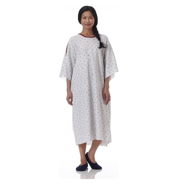 Telemetry / IV Gown Adult One Size Crimson Reusable Ea