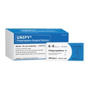 Unify Suture 5-0 18" Polypropylene Monofilament PS-3 Blue 12/Bx