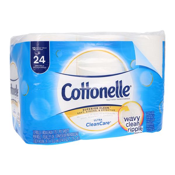 Cottonelle Soft Bath Bathroom Tissue White 1 Ply 12/Bg