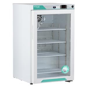 White Diamond Series Laboratory Refrigerator 2.5 Cu Ft Glass Door 1 to 10C Ea