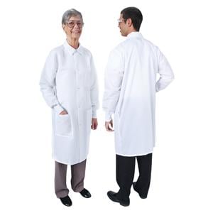 DenLine Protection Plus Long Coat 3Pkt Long Tapered Sleeves 41 in X-Small Wht Ea