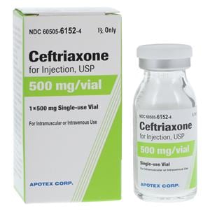 Ceftriaxone Sodium Injection 500mg/vl Powder SDV Ea