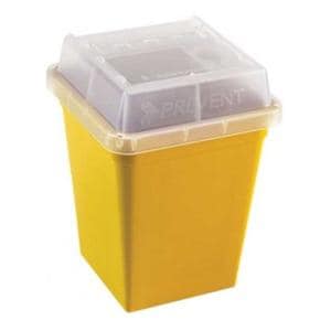 Phlebotomy Sharps Container 1qt Yellow 4-1/2x4-1/2x7" Slide Lid Plastic 18/Ca