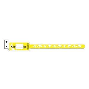 KangaBand Write-On Wristband Poly Yellow Pediatric 250/Bx