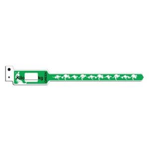 KangaBand Write-On Wristband Poly Green Pediatric 250/Bx