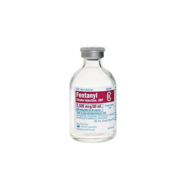 Fentanyl Citrate Injection 50mcg/mL SDV 50mL/vL