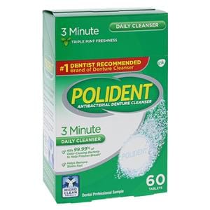 Polident Denture Cleanser Sod Bicarb Orl 6 Tabs 3 Min 3Mnt Frsh Tabs 10/Bx