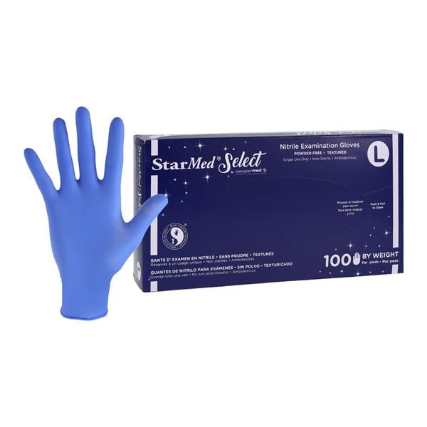 StarMed Select Nitrile Exam Gloves Large Periwinkle Non-Sterile