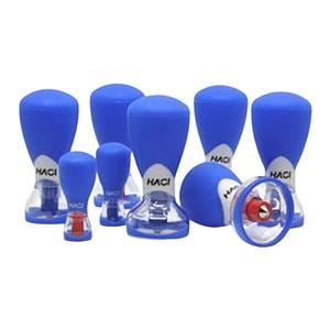 Haci Deluxe Cupping Set Blue With Silicone Squeeze Bulbs