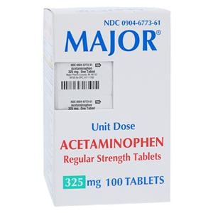 Acetaminophen Tablets 325mg Unit Dose Blister Pack 100/Pk