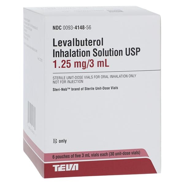 Levalbuterol Inhalation Solution 1.25mg/3mL Vial 30/Bx