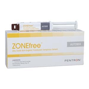 ZONEfree Zinc-Oxide Non-Eugenol Automix Temporary Cement Trnslcnt 3.2 Gm Syr Ea