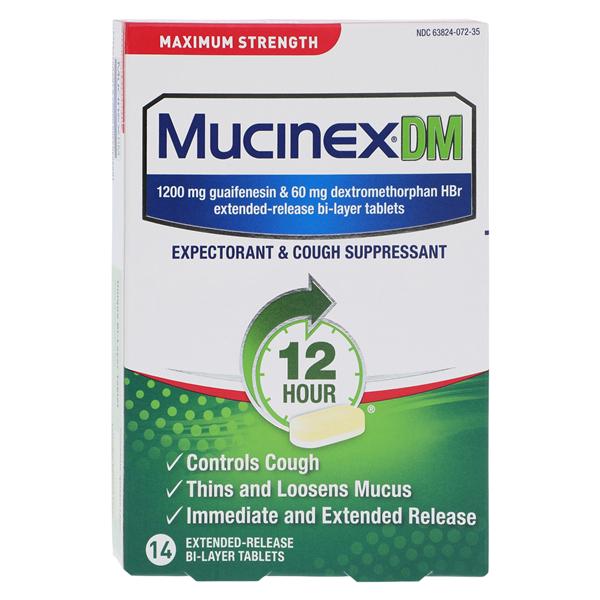 Mucinex DM Tablets 1200/60mg Maximum Strength 14/Pk