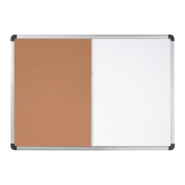 Magnetic Dry-Erase Combo Board, Cork/Steel, 24x36" Ea