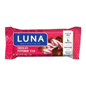 Luna Ntrtn Bar GltnFr/N GMO/Lo Glycemic Choc Prmnt Stck 1.69oz Packet 15/Bx