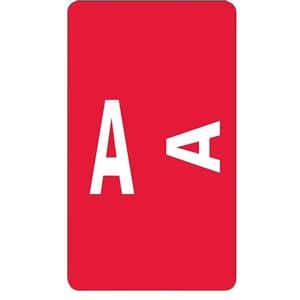 AlphaZ ACCS Color-Coded Alphabetic Label 67171 A Label Sheet Red 500/Bx