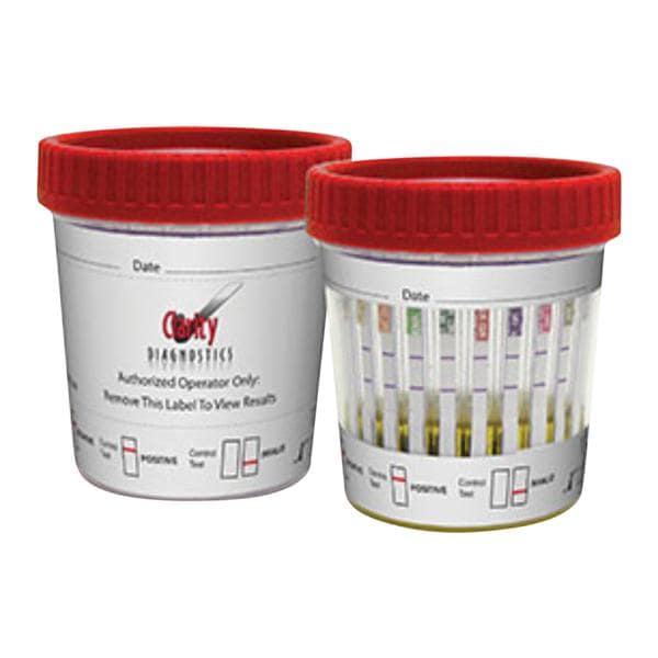 Clarity Drug Screen Urine Test Cup CLIA Waived 25/Bx