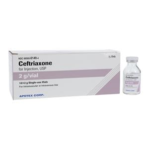 Ceftriaxone Sodium Injection 2gm/vl Powder SDV 10/Package