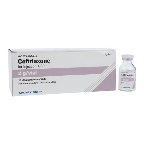 Ceftriaxone Sodium Injection 2gm/vl Powder SDV 10/Package