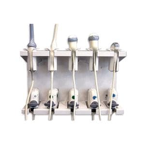 Premium Ultrasound Probe Rack With Built-in Pockets/J Style Slots Ea