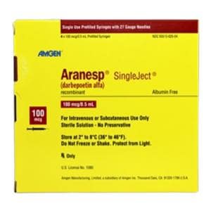 Aranesp Injection 100mcg Prefilled Syringe 0.5mL 4/Package