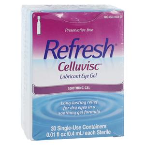 Refresh Celluvisc Eye Lubricant Gel 0.4mL Singles 30/Bx