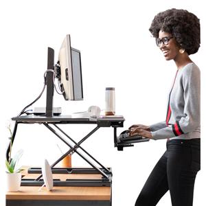 WorkFit-TX Standing Desk Converter Sit-Stand Desk Workstation Ea