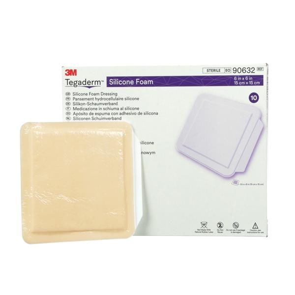 Tegaderm Silicone/Foam Dressing 6x6" Sterile Adhesive