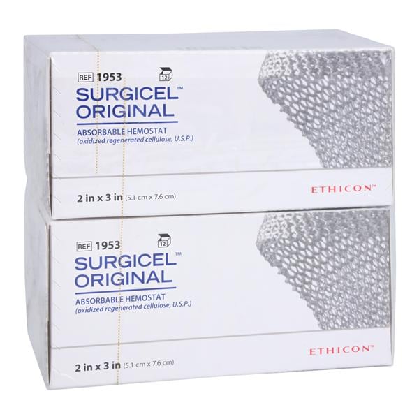 Surgicel Original Hemostatic Oxidized Regenerated Cellulose Agent 2x3"