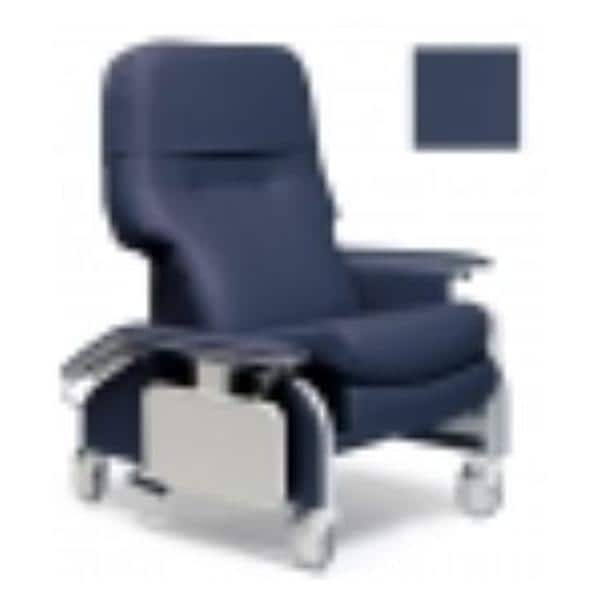 Lumex Deluxe Clinical Care Recliner 350lb Capacity Imperial Blue Ea