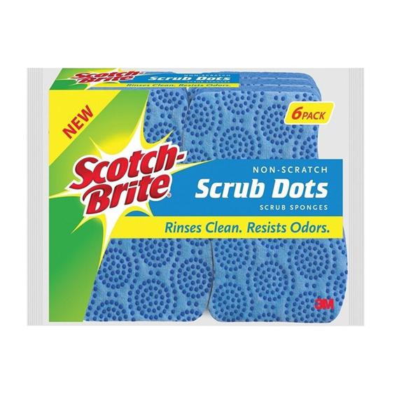 Scotch-Brite Scrub Dots Non-Scratch Sponge 6/Pk