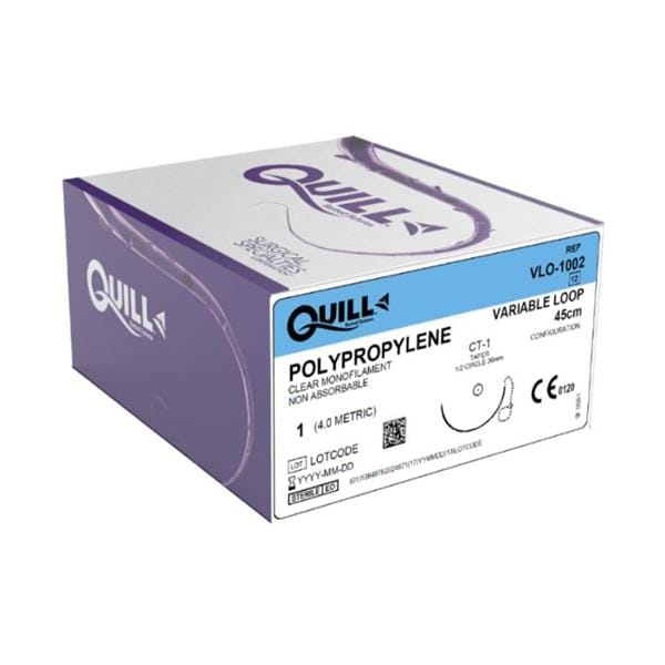 Quill Device 1 45cm Polypropylene Monofilament CT-1 Undyed 12/Bx