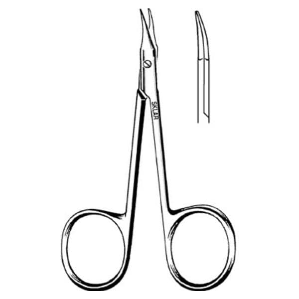 Gradle Suture Scissors Curved 3-3/4" Stainless Steel Non-Sterile Reusable Ea