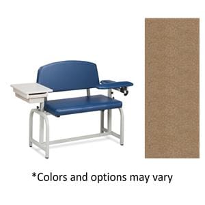 Lab X Series Blood Draw Chair Desert Tan Powder-Coated Steel 400lb Capacity Ea