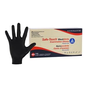 SafeTouch Nitrile Exam Gloves Large Black Non-Sterile