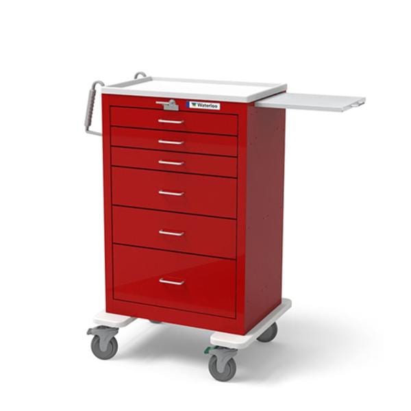 Emergency Crash Cart (4) 5" Caster/1 Locking (6) Drawer Lever Lock