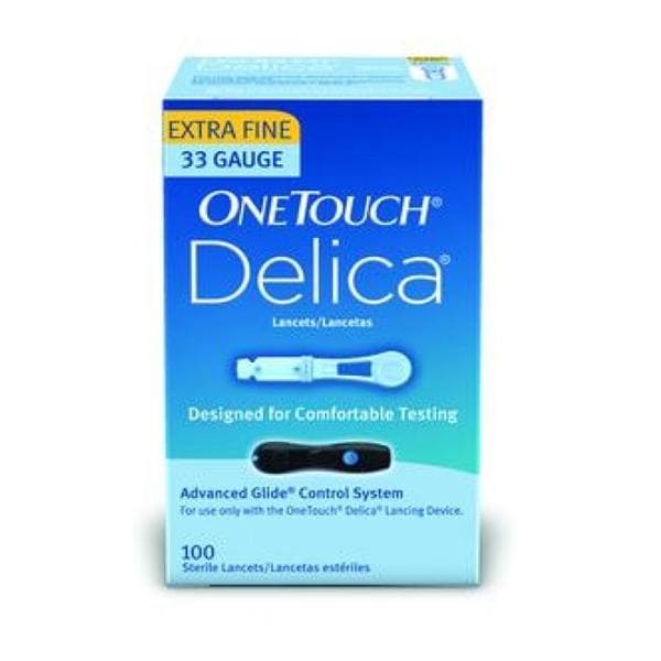 OneTouch Delica Blood Collection Lancet _ Safety White 100/Bx