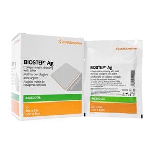 BioStep Ag Collagen Wound Dressing 2x2" Sterile White