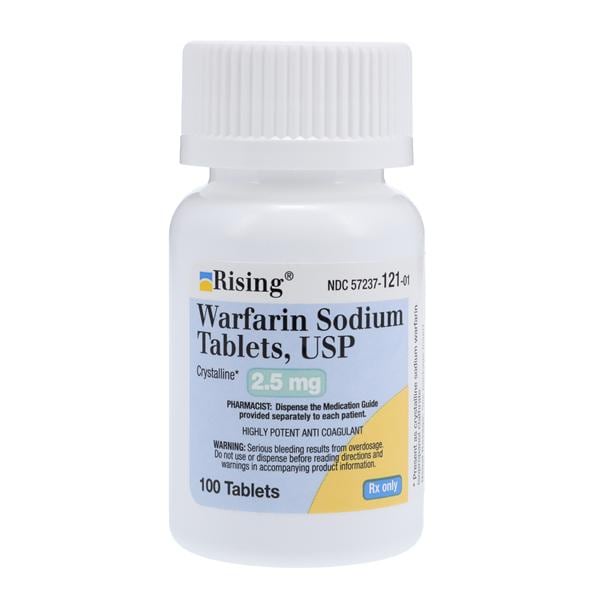 Warfarin Sodium Tablets 2.5mg Bottle 100/Bt