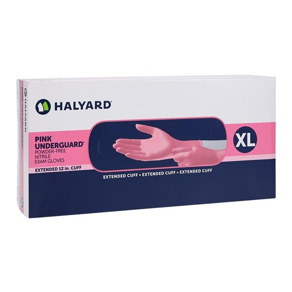 Underguard Nitrile Exam Gloves X-Large Pink Non-Sterile