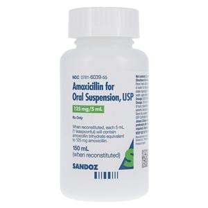 Amoxicillin Oral Suspension 125mg/5mL Fruity Bottle 150mL