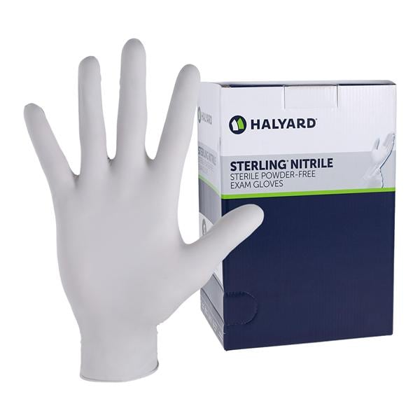 Sterling Nitrile Exam Gloves Small Gray Sterile