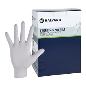 Sterling Nitrile Exam Gloves Medium Gray Sterile, 4 BX/CA