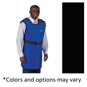 X-Ray Apron/Coat Black Lead-Free 25x40" .5mm Equivalence W/ 2"Wide Adj Blt Ea